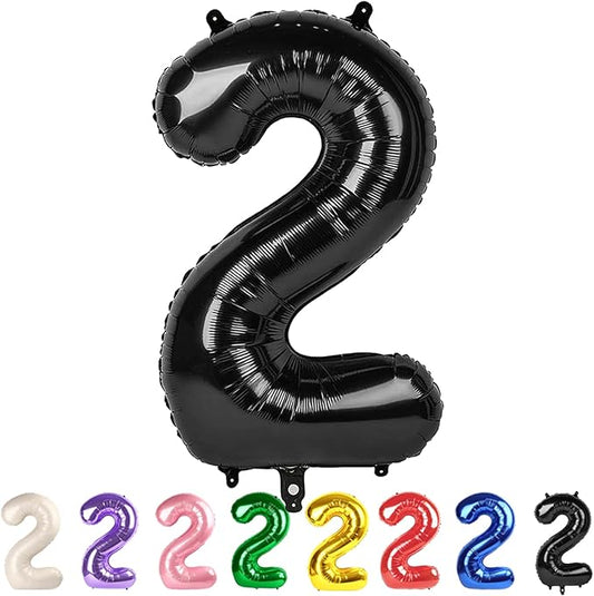 2 Balloon Numbers Black Party Decorations for Women Men, 40 In Big Two Balloons for Engagement, Wedding, Celebration Party, Graduations, Photo Shoot