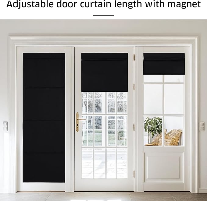 NICETOWN Blackout Blinds for Windows Cordless Blinds Temporary Shades Blinds No Drill Mini Blinds Black Out Blinds for Window of Bedroom,Bathroom,Kitchen Office (Black, 24 x 72 inch Long, 1 Panel)