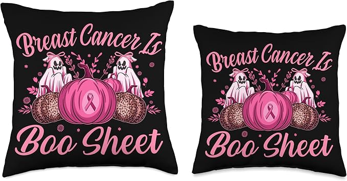 Breast Cancer is Boo Sheet Throw Pillow
