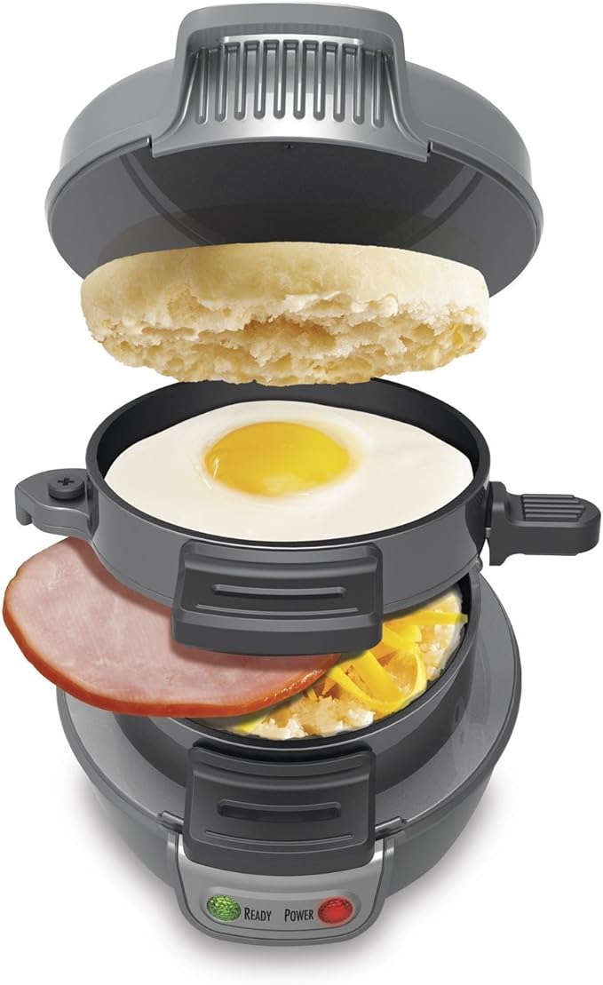 Hamilton Beach Breakfast Sandwich Maker, Silver (25475A)