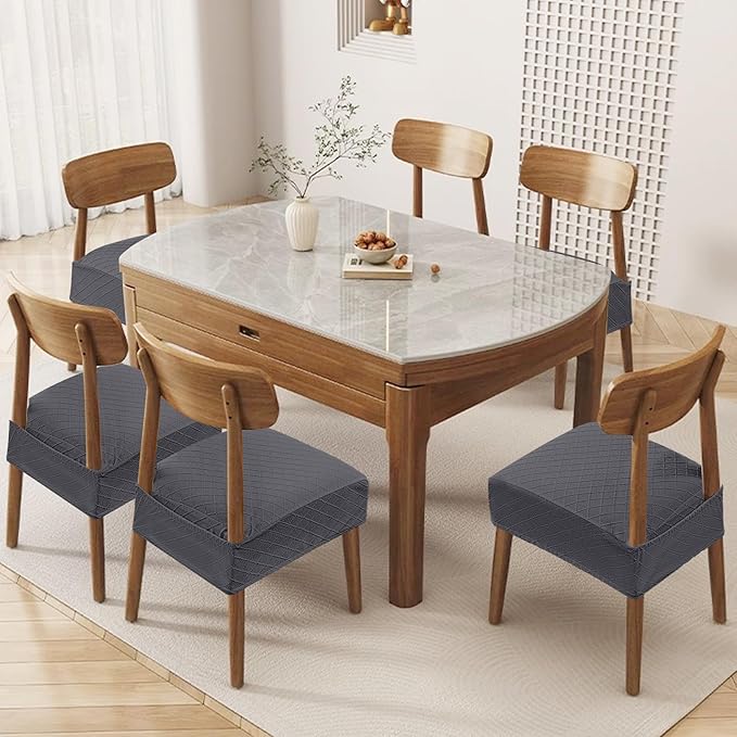 Genina Waterproof Seat Covers for Chairs Seat Covers for Dining Room Chair Slipcovers Kitchen Chair Covers Dining Chair Covers