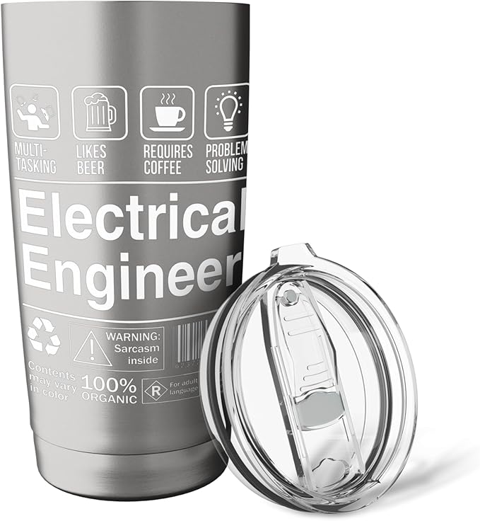 Electrical Engineer Funny Description Label Stainless Steel Insulated Tumbler