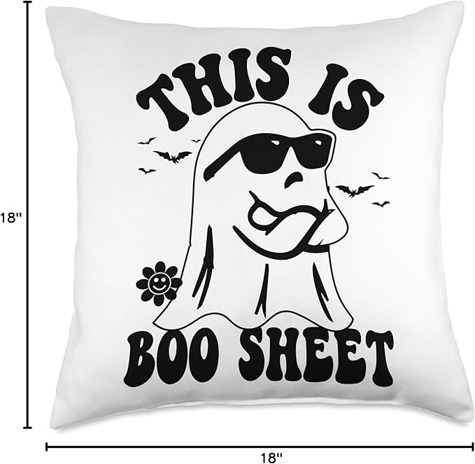 This Is Some Boo Sheet Funny Halloween Ghost Throw Pillow