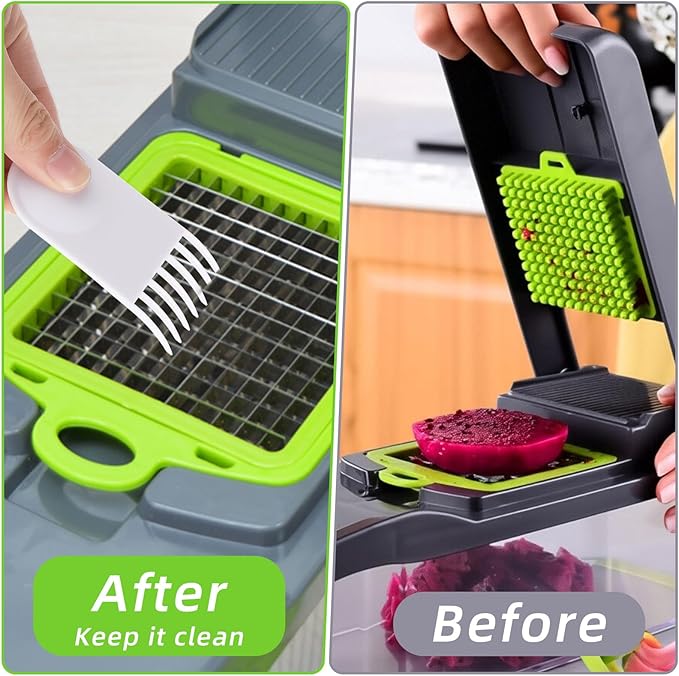 4pcs Vegetable Chopper Cleaning Tools Fork, Salad Onion Chopper Tool Fruit Vegetable Cutter Cleaning Comb for Most Vegetable Choppers