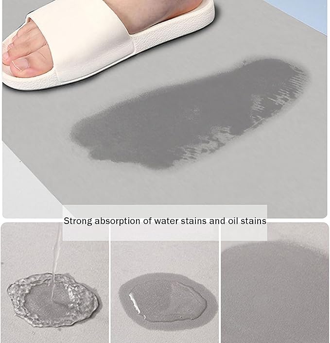 Modern Abstract Kitchen Floor Rugs, Cushioned Anti Fatigue Entryway Mats, Waterproof Runner for Bedroom Sink Office(Green B,50 * 160cm)