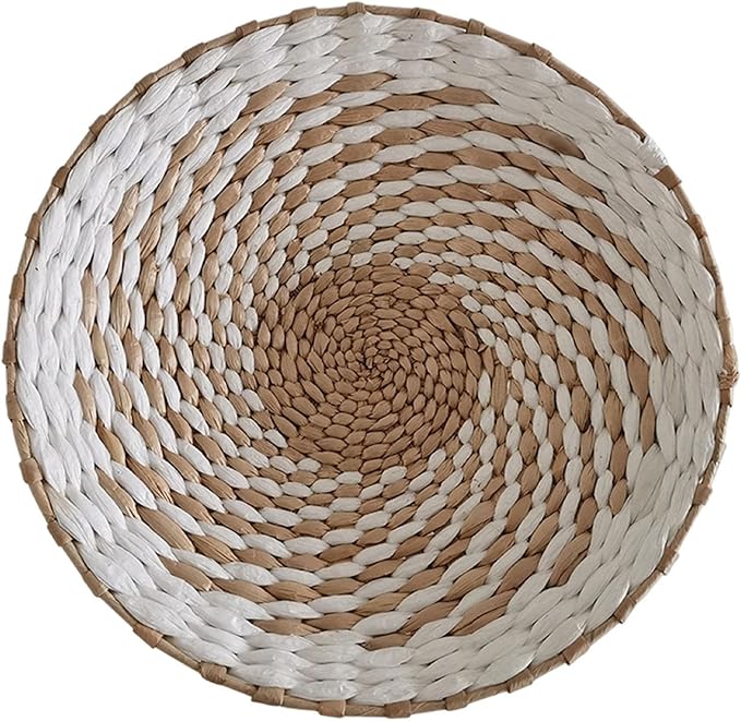 Duiaynke Woven Decor, Hanging Baskets Unique Tapestry for Hallway Bedroom Living Room Home Decorations (White 20cm)