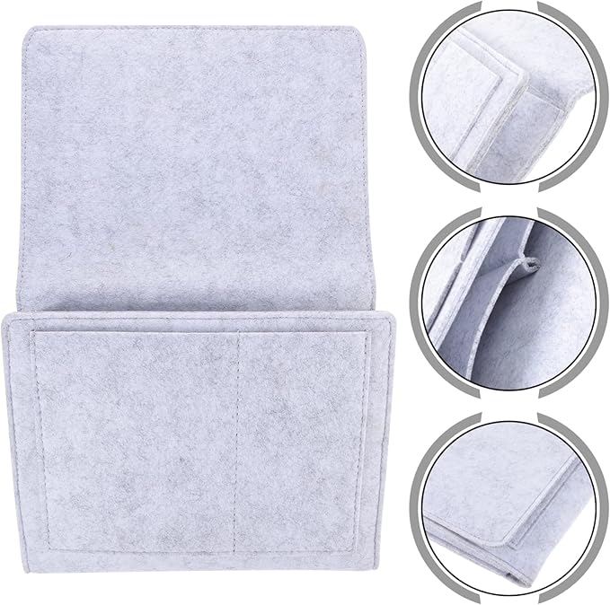 Gatuida Bedside Organizer Basket Felt Bed Pocket Hanging Storage Bag Organizing Pouch Bedside