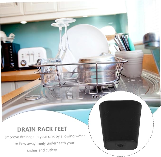 HOMSFOU 20pcs Kitchen Sink Grid Feet Non- Protector for Dish Drying Rack Prevents Scratches and Stains for Home and Culinary Use