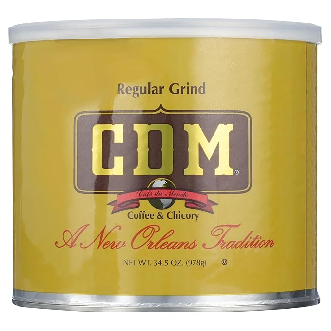 CDM Ground Coffee & Chicory Regular Grind, 34.5oz Can (Pack of 1)