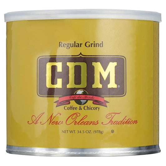 CDM Ground Coffee & Chicory Regular Grind, 34.5oz Can (Pack of 1)