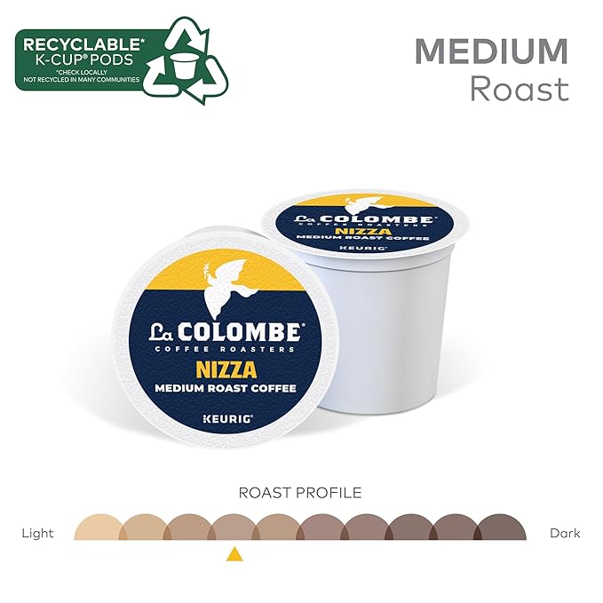 La Colombe® Coffee Roasters Nizza Medium Roast Coffee, Single Serve Keurig® K-Cup® Pods, 10-Count Box (Pack of 2)