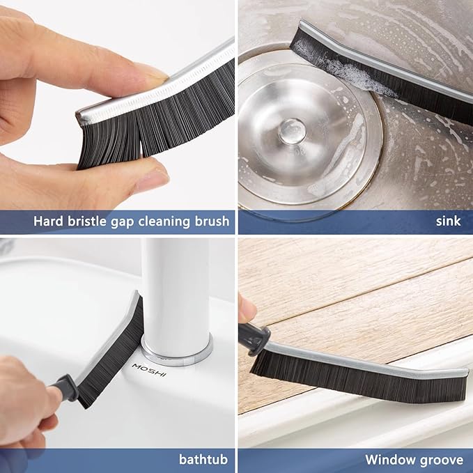 13Pcs Small Cleaning Brush Set, Hard Bristle Crevice Cleaning Brush, Long Handle Household Cleaning Tool Suitable for Cups, Bottles, Teapots, Corners, Sinks, Faucets, Toilets