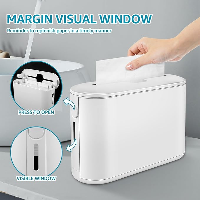 Countertop Paper Towel Dispenser, 12.6"4.5" Large Non-Slip Bottom Napkin Dispenser, Commercial Multifold Paper Towel Holder with Visible Window for Kitchen, Bathroom, Toilet, Hotel