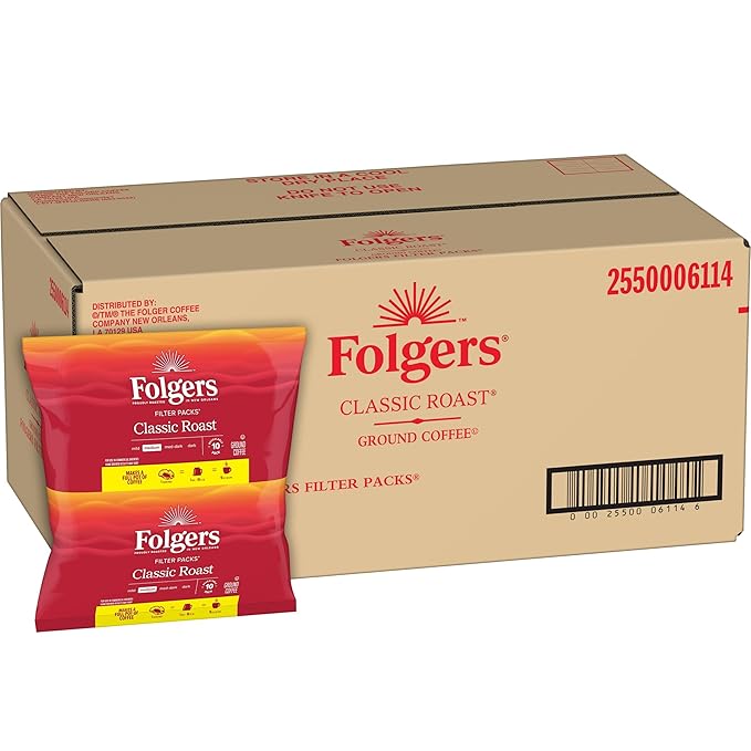 FOLGERS 0.9 OUNCE CAFFEINE REGULAR FILTER PACK