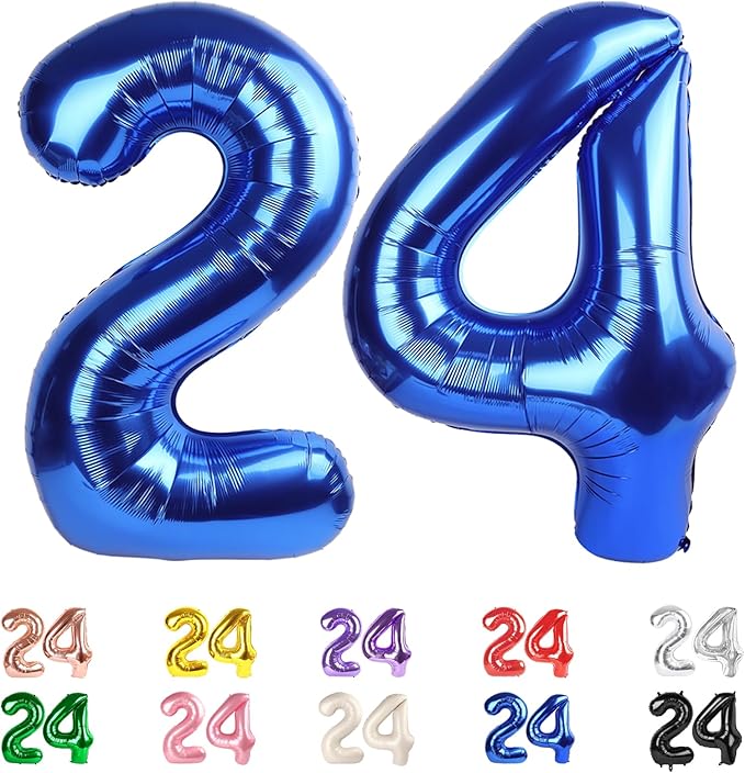 Numbers 24 Balloons, 42 Balloons, 24th Dark Blue Party Decorations 40 In Big 42nd for Girl Boys Engagement, Wedding, Celebration Party, Graduations, Photo Shoot
