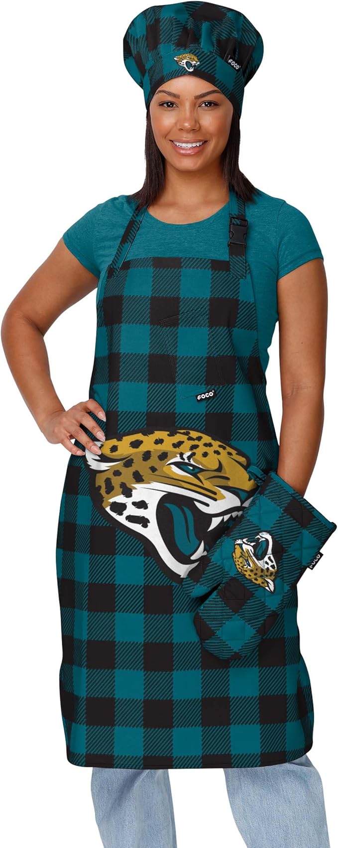 FOCO NFL Unisex-Adult NFL Team Logo Grilling Cooking Chef Gear - Oven Mitt