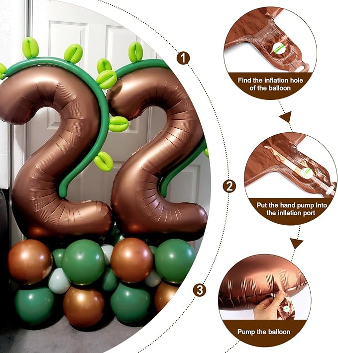 1 Balloons Number for First Birthday, Balloon Numbers 40 Inch, Coffee Brown for Baby Shower, 1St Big Baloon for 1 11 12 13 16 18 21 Birthday Wedding Anniversaries Party