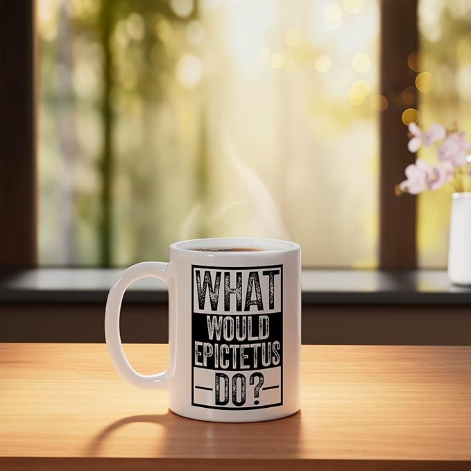 Stoicism Ceramic Mug, White
