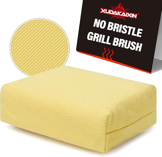 XUDAKAIXIN Grill Brush Bristle Free,(Only Replaceable Cleaning Head No Grill Brush)-Yellow