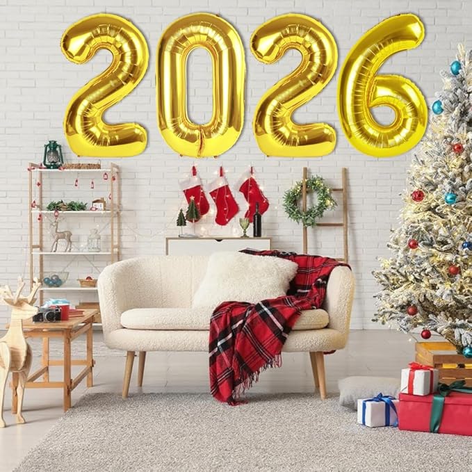 2026 Gold Number Balloons, 40 Inch Balloon, New Years Eve Decorations, Balloons for New Years Eve Party Supplies 2026, Graduation Decoration, 2 6 20 26 Birthday Parties