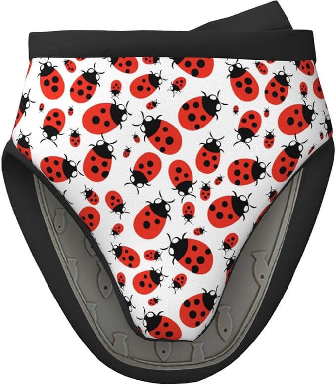 1 Pcs Mini Silicone Oven Mitts Cartoon Ladybug Heat Resistant Grilling Gloves with Hanging Loop, Cute Ladybird Little Kitchen Mittens for Cooking Baking BBQ