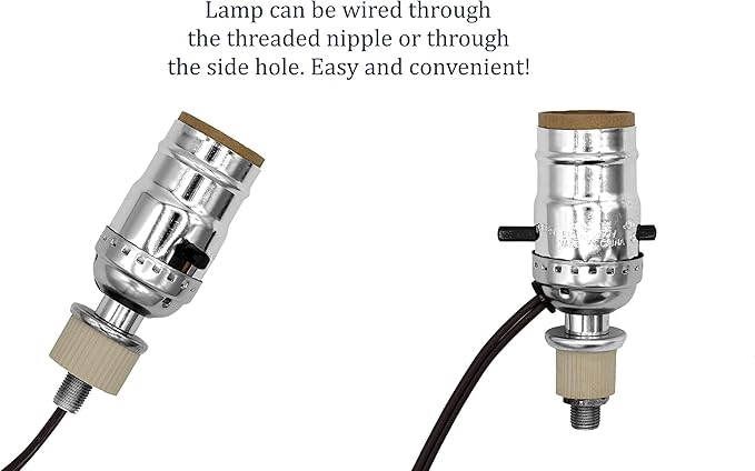 Creative Hobbies Lamp Kit for Liquor Bottles, Wine Bottles - Includes All Adapters and Parts - Silver Finish