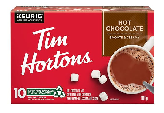 Tim Hortons Original Hot Chocolate, Single Serve Keurig K-Cup Pods, 10 Count