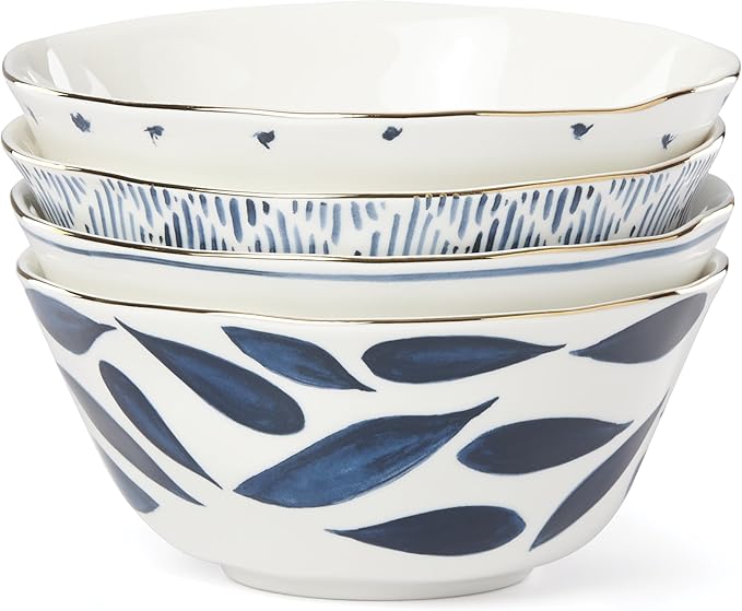Lenox Blue Bay 4-Piece All Purpose Bowl Set, 3.60 LB
