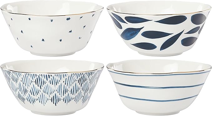 Lenox Blue Bay 4-Piece All Purpose Bowl Set, 3.60 LB