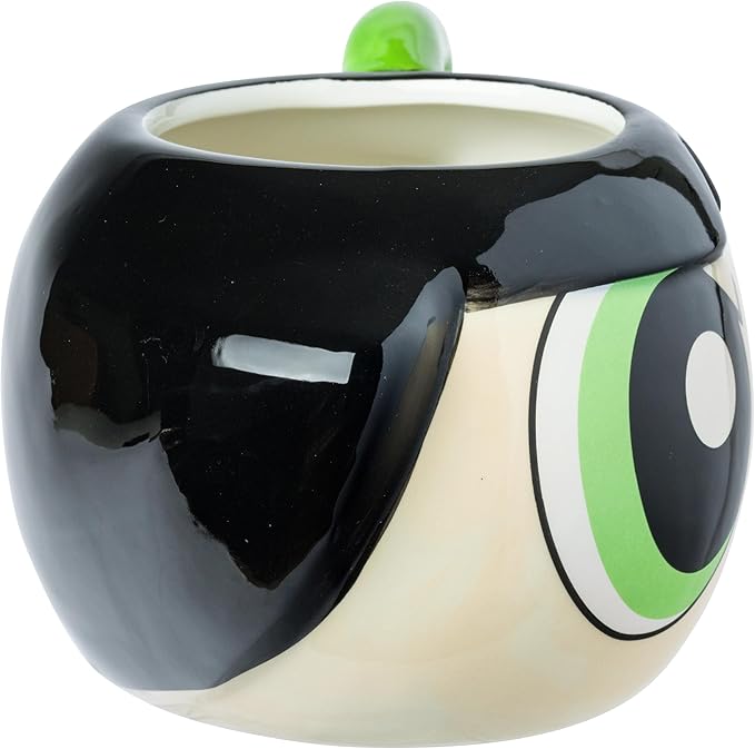 Silver Buffalo Powerpuff Girls Buttercup Ceramic 3D Sculpted Mug, 20 Ounces