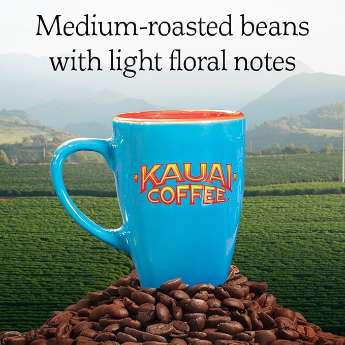 Kauai Coffee Koloa Estate Medium Roast - Ground Coffee, 24 oz Package (Pack of 2)