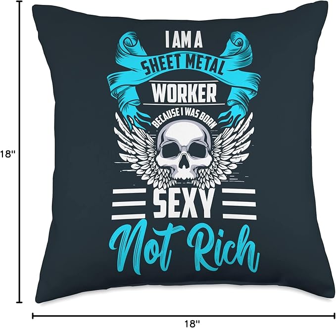 Journeyman Sheet Metal Worker Union Sheet Metal Worker Throw Pillow