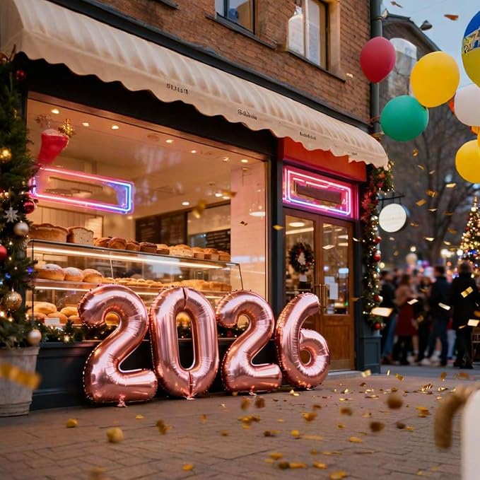 Champagne Gold 2026 Balloons - 40 inch Number Balloon - Graduation Balloons for Class of 2026 Decorations - Congrats Grad Balloons for Graduation Decorations 2026 - Grad Party Decor Supplies