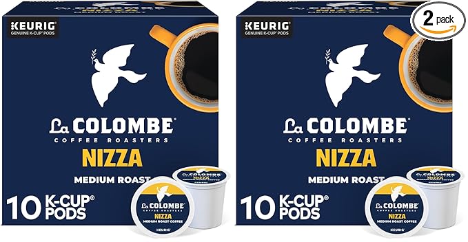 La Colombe® Coffee Roasters Nizza Medium Roast Coffee, Single Serve Keurig® K-Cup® Pods, 10-Count Box (Pack of 2)