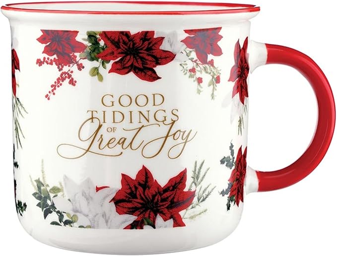 Faithworks Christian Gifts - Inspirational Christmas Holiday Ceramic Coffee Mug/Cup, Holds 13.5 Fluid Ounces, Good Tidings