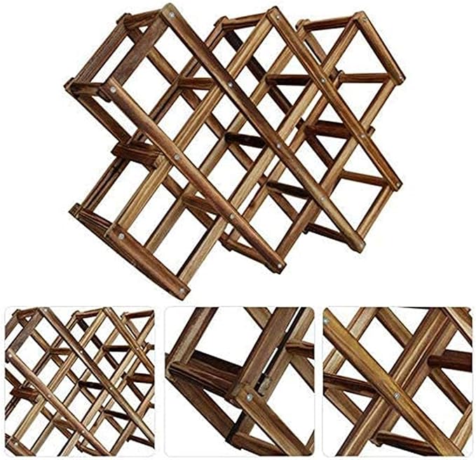 Wooden Red Wine Rack 3/10 Bottle Holder Mount Kitchen Bar Display Shelf Folding Wood Wine Rack Drink Bottle Holders Interesting Life