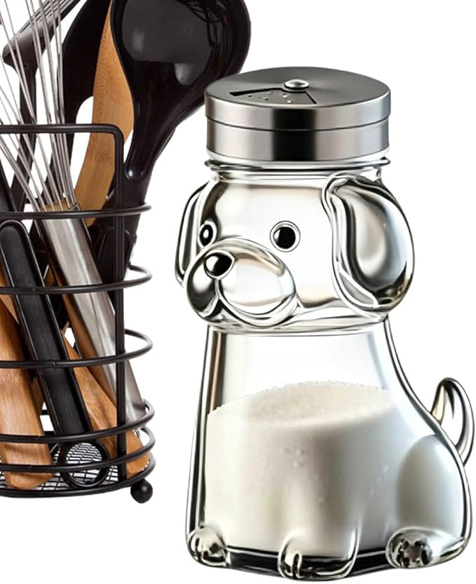 Animal Seasoning Jars, Fine Salt Shaker, Kitchen Utility with Portable Feature, Household Fixture with Secure Grip, 2.76x4.13 inches Dining Accessory, Organizer for Jelly Condiments Spices Preparation