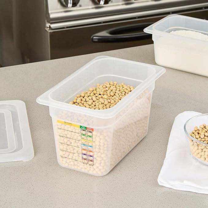 Restaurantware Food Storage Container 10 Pack of 10.3 x 6.2 x 5.9 Inches Plastic Stackable Storage Box White Reusable Label Container Dishwasher Safe For Restaurants And Kitchens