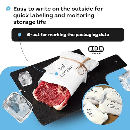 Freezer Paper Roll 36" x 13200" (1100 feet) - USA-made Large White Paper for Freezing Food, Meat & Fish - Freezer Material with Special Coating-Strong Barrier Against Air and Moisture by IDL Packaging
