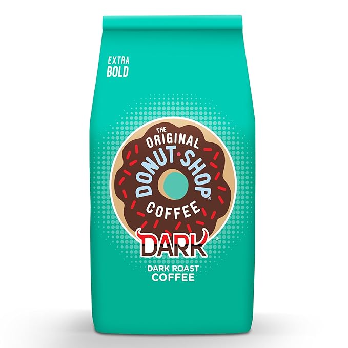 The Original Donut Shop Coffee, Dark, Dark Roast, Ground Coffee, 12 oz Bag