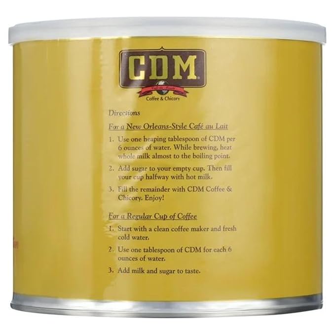CDM Ground Coffee & Chicory Regular Grind, 34.5oz Can (Pack of 1)