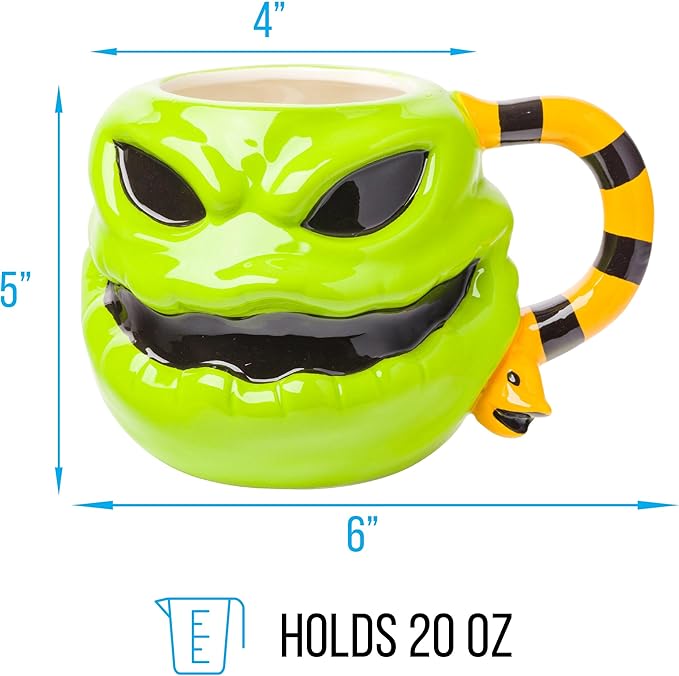 Silver Buffalo Disney Nightmare Before Christmas Oogie Boogie Ceramic 3D Sculpted Mug, 20 Ounces