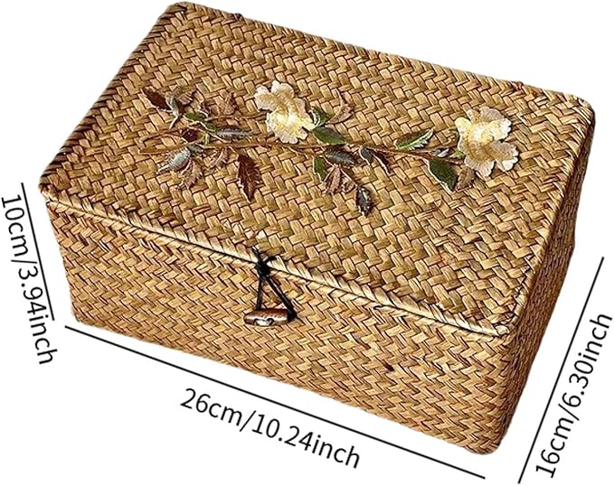 Tabletop Storage Basket, Creative Home Decoration Storage Bin, Empty Gift Box for Wardrobe, Living Room, Bedroom, M