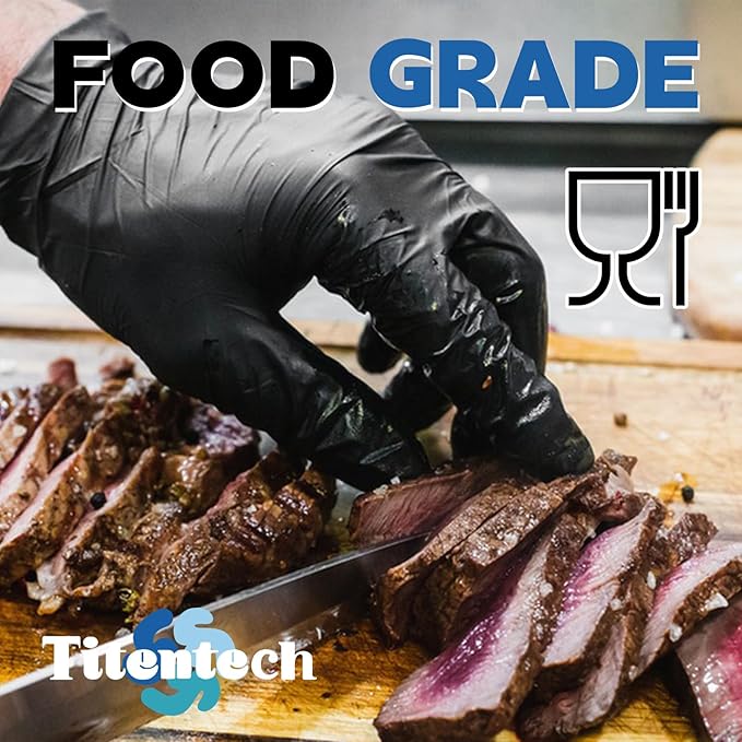 Disposable Nitrile Exam Gloves Black Cooking Gloves Disposable Food Safe 3mil 100PCS/BOX