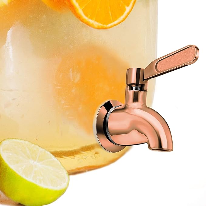 Vila Beverage Dispenser Replacement Spigot, Stainless Steel No-Rust Spout, BPA Free, Installation Under 10-Minutes, Excellent Continuous Flow, Sturdy, Stylish Alternative for Flimsy Plastic Taps