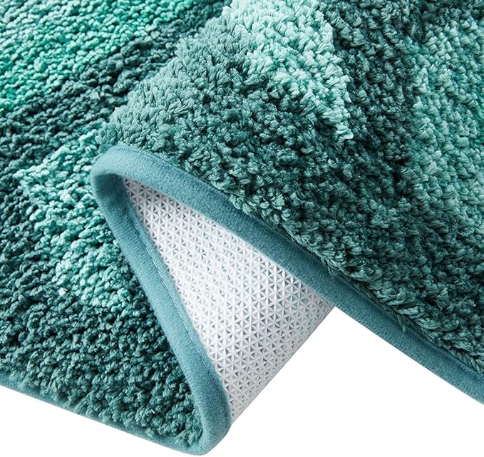 Clara Clark Bathroom Accessories Set - 23PC Shower Curtain Set with Bathroom Trash Can, Green Bathroom Set, Bathroom Sets with Shower Curtain and Green Rugs