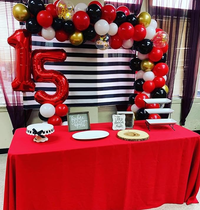 Number 15 Balloons, 15th Birthday Decorations for Girls Boys, 51st Red Birthday Party Decorations 40 In Balloons for Engagement, Wedding, Celebration Party, Graduations, Photo Shoot