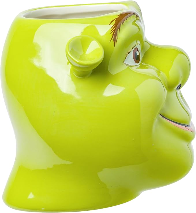 Silver Buffalo Shrek 3D Sculpted Ceramic Mug, 20 Ounces