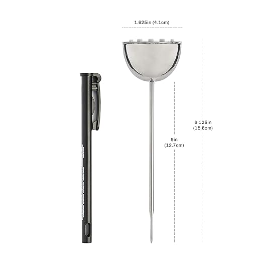 CDN Waterproof Digital Thermometer Long 4.75" Stem, NSF Certified, Ideal for for Bread Baking, Cooking, Brewing - DTQ450X