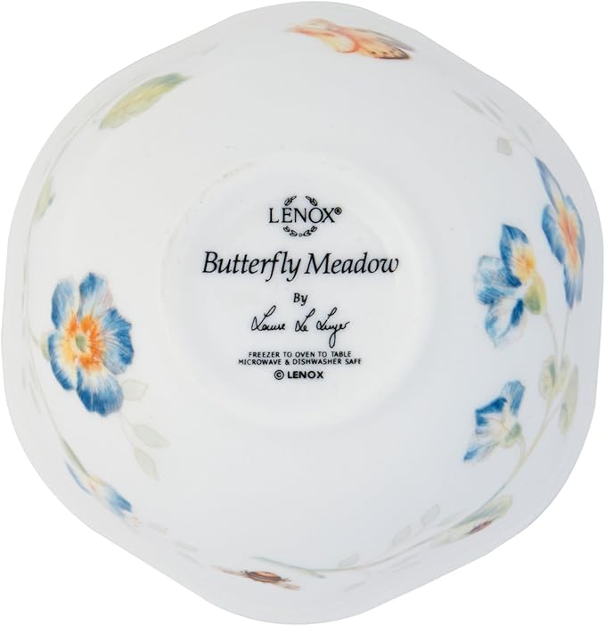 Lenox 806737 Butterfly Meadow Dessert Bowl, Multicolor, 1 Count (Pack of 2)